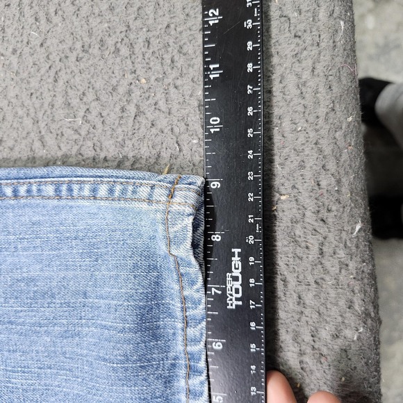 Jeans Womens 33x31 Blue Light Wash Mid Rise Bootcut Denim Casual Pants - Picture 2 of 7